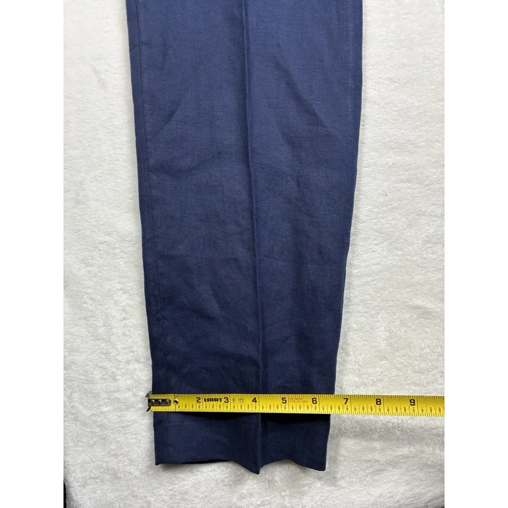 NWT Mens Lauren Ralph Lauren Men Ultra Flex Classic Fit Navy Linen Pants 32x32